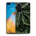 Дизайнерский силиконовый с усиленными углами чехол для Huawei P40 Нуарные листья