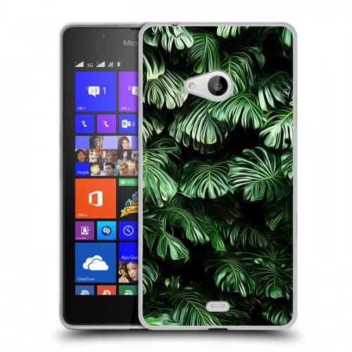 Дизайнерский пластиковый чехол для Microsoft Lumia 540 Нуарные листья