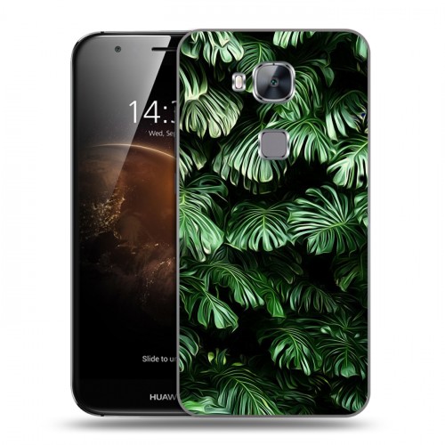Дизайнерский пластиковый чехол для Huawei G8 Нуарные листья