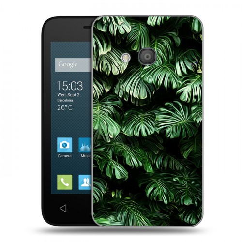 Дизайнерский пластиковый чехол для Alcatel One Touch Pixi 4 (4) Нуарные листья