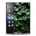 Дизайнерский пластиковый чехол для Sony Xperia acro S Нуарные листья