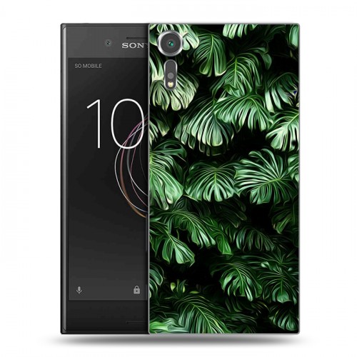 Дизайнерский пластиковый чехол для Sony Xperia XZs Нуарные листья