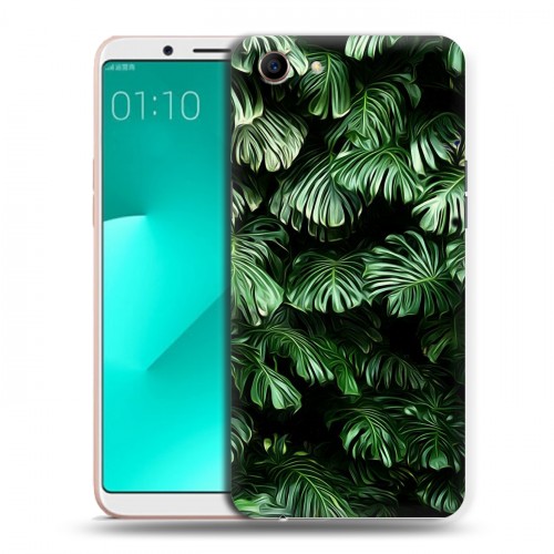 Дизайнерский пластиковый чехол для OPPO A83 Нуарные листья