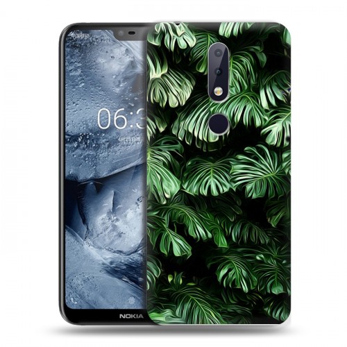 Дизайнерский пластиковый чехол для Nokia 6.1 Plus Нуарные листья