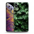 Дизайнерский силиконовый чехол для Iphone Xs Max Нуарные листья