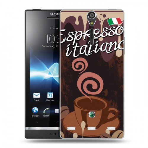 Дизайнерский пластиковый чехол для Sony Xperia S Кофе зависимость