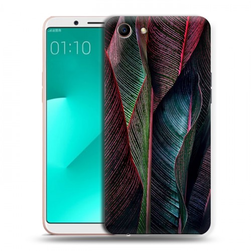 Дизайнерский пластиковый чехол для OPPO A83 Нуарные листья