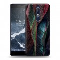 Дизайнерский пластиковый чехол для Nokia 5.1 Нуарные листья