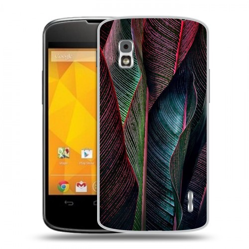 Дизайнерский пластиковый чехол для LG Google Nexus 4 Нуарные листья