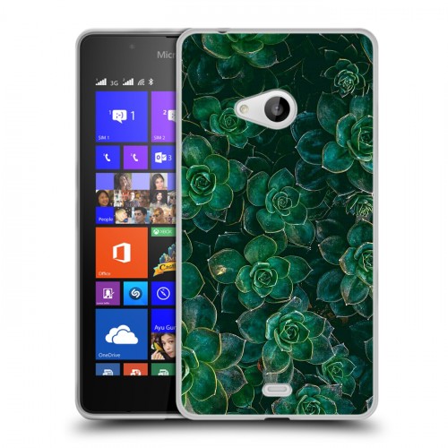 Дизайнерский пластиковый чехол для Microsoft Lumia 540 Нуарные листья