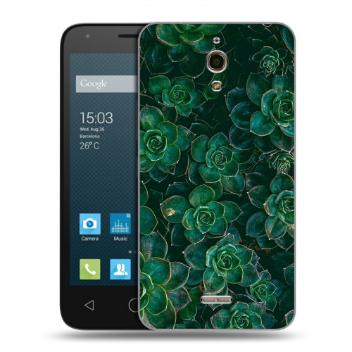 Дизайнерский силиконовый чехол для Alcatel One Touch Pixi 4 (6) Нуарные листья