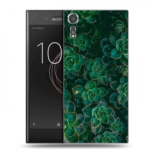 Дизайнерский пластиковый чехол для Sony Xperia XZs Нуарные листья