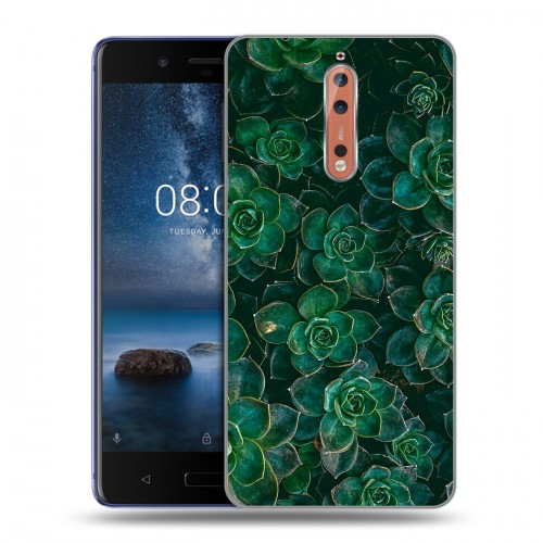 Дизайнерский пластиковый чехол для Nokia 8 Нуарные листья