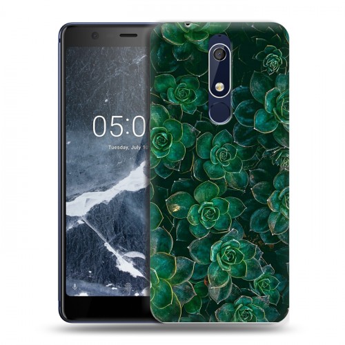 Дизайнерский пластиковый чехол для Nokia 5.1 Нуарные листья