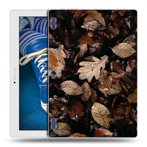 Дизайнерский силиконовый чехол для Lenovo Tab 2 A10-30 Нуарные листья