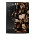 Дизайнерский пластиковый чехол для Sony Xperia XZs Нуарные листья