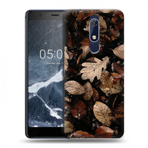 Дизайнерский пластиковый чехол для Nokia 5.1 Нуарные листья