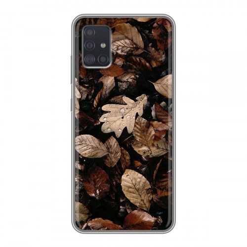 Дизайнерский силиконовый чехол для Samsung Galaxy A51 Нуарные листья