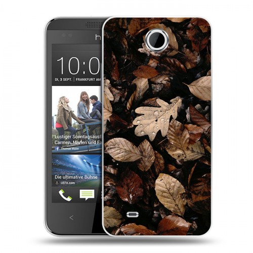Дизайнерский силиконовый чехол для HTC Desire 300 Нуарные листья
