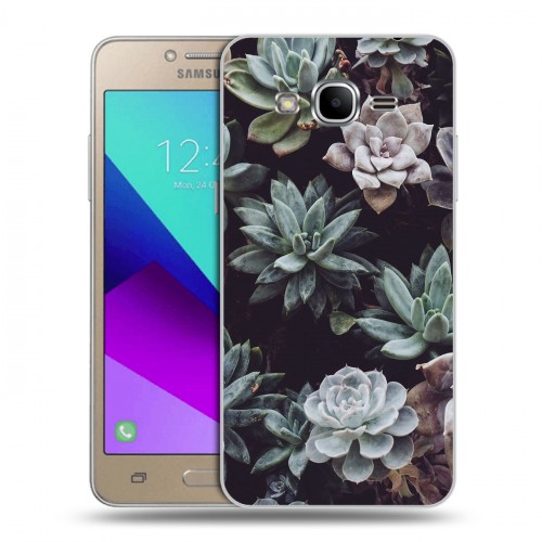 Дизайнерский силиконовый с усиленными углами чехол для Samsung Galaxy J2 Prime Нуарные листья