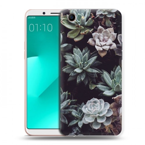 Дизайнерский пластиковый чехол для OPPO A83 Нуарные листья