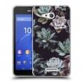 Дизайнерский пластиковый чехол для Sony Xperia E4g Нуарные листья