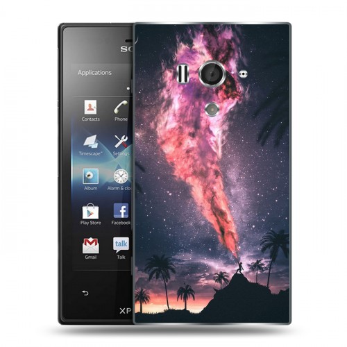 Дизайнерский пластиковый чехол для Sony Xperia acro S Магический космос