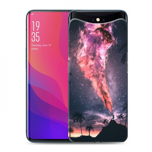 Дизайнерский силиконовый чехол для OPPO Find X Магический космос