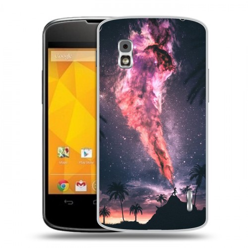 Дизайнерский пластиковый чехол для LG Google Nexus 4 Магический космос