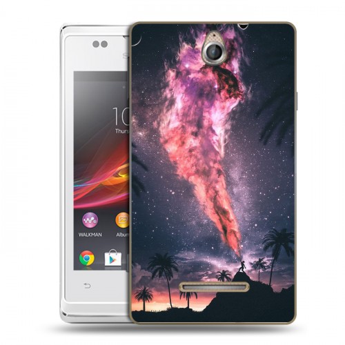 Дизайнерский пластиковый чехол для Sony Xperia E Магический космос