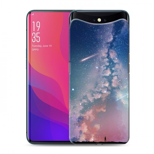 Дизайнерский силиконовый чехол для OPPO Find X Магический космос