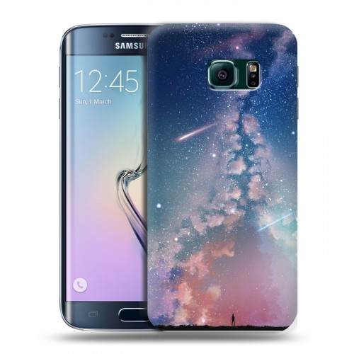 Дизайнерский пластиковый чехол для Samsung Galaxy S6 Edge Магический космос