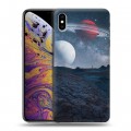 Дизайнерский силиконовый чехол для Iphone Xs Max Магический космос