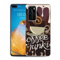 Дизайнерский силиконовый с усиленными углами чехол для Huawei P40 Кофе зависимость