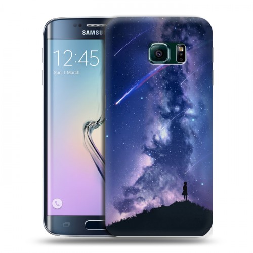 Дизайнерский пластиковый чехол для Samsung Galaxy S6 Edge Магический космос