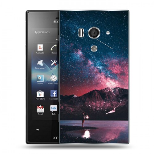 Дизайнерский пластиковый чехол для Sony Xperia acro S Магический космос