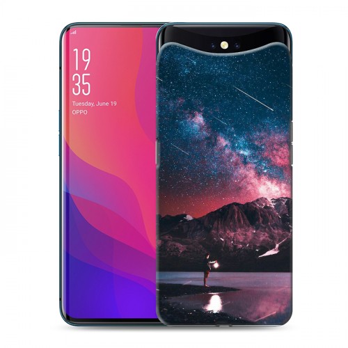 Дизайнерский силиконовый чехол для OPPO Find X Магический космос