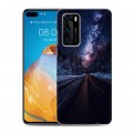 Дизайнерский силиконовый с усиленными углами чехол для Huawei P40 Магический космос