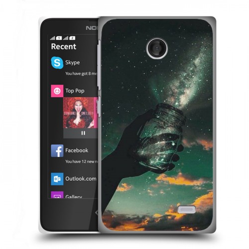 Дизайнерский пластиковый чехол для Nokia X Магический космос