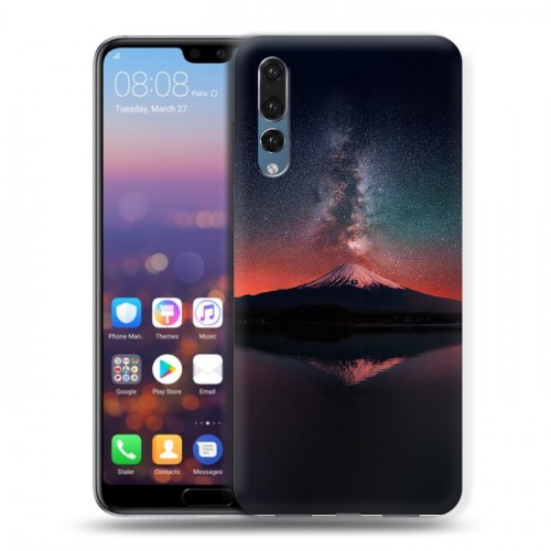 Дизайнерский силиконовый с усиленными углами чехол для Huawei P20 Pro Магический космос