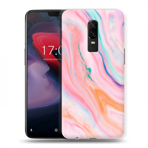 Дизайнерский пластиковый чехол для OnePlus 6 Мраморные узоры