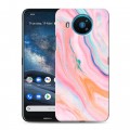 Дизайнерский силиконовый чехол для Nokia 8.3 Мраморные узоры