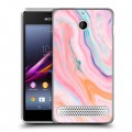 Дизайнерский силиконовый чехол для Sony Xperia E1 Мраморные узоры