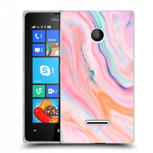 Дизайнерский пластиковый чехол для Microsoft Lumia 435 Мраморные узоры