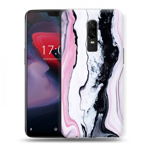 Дизайнерский пластиковый чехол для OnePlus 6 Мраморные узоры