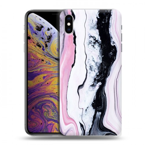 Дизайнерский силиконовый чехол для Iphone Xs Max Мраморные узоры