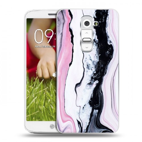 Дизайнерский пластиковый чехол для LG Optimus G2 mini Мраморные узоры