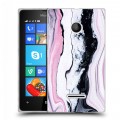 Дизайнерский пластиковый чехол для Microsoft Lumia 435 Мраморные узоры