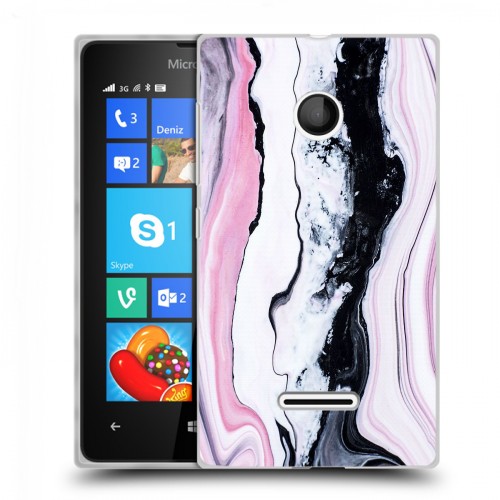 Дизайнерский пластиковый чехол для Microsoft Lumia 435 Мраморные узоры