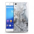 Дизайнерский пластиковый чехол для Sony Xperia Z3+ Мраморные узоры